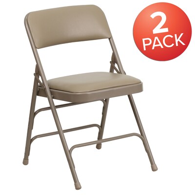 Flash Furniture HERCULES Series Vinyl Banquet/Reception Chair, Beige, 2/Pack (2HAMC309AVBGE)