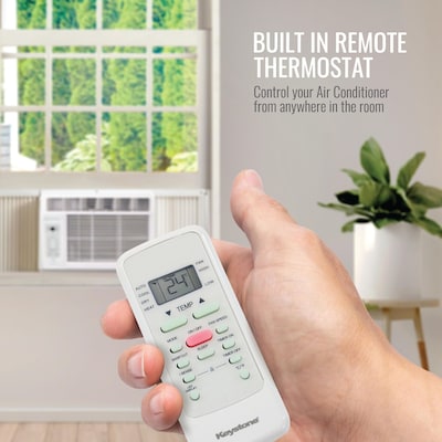Keystone 12,000 BTU Window-Mounted Air Conditioner with Follow Me LCD Remote Control, White (KSTAW12CE)