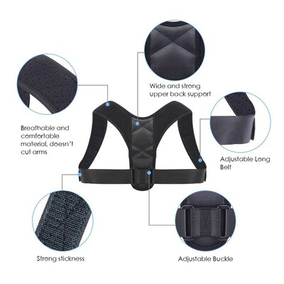 Extreme Fit Nylon Posture Corrector Back Support, Medium (EF-GROPC-M)