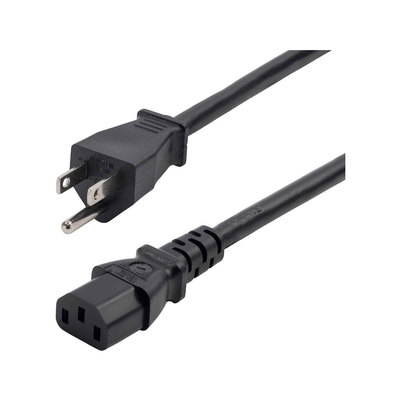 StarTech 8 NEMA 5-15P to C13 Power Cable, Male to Female, Black (271B-6800-POWER-CORD)