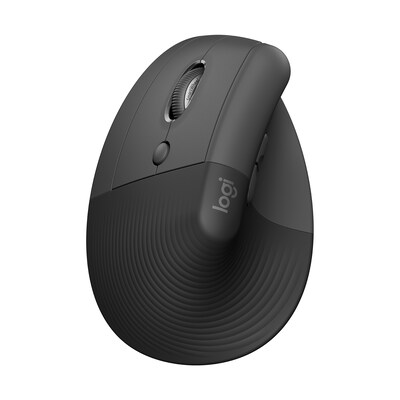 Logitech Lift Left Wireless Left-Handed Optical USB Mouse, Graphite (910-006467)