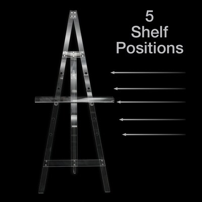 Excello Brands Easel Stand, 56", Clear Acrylic (EB-ACRYL-ESL-CL56)