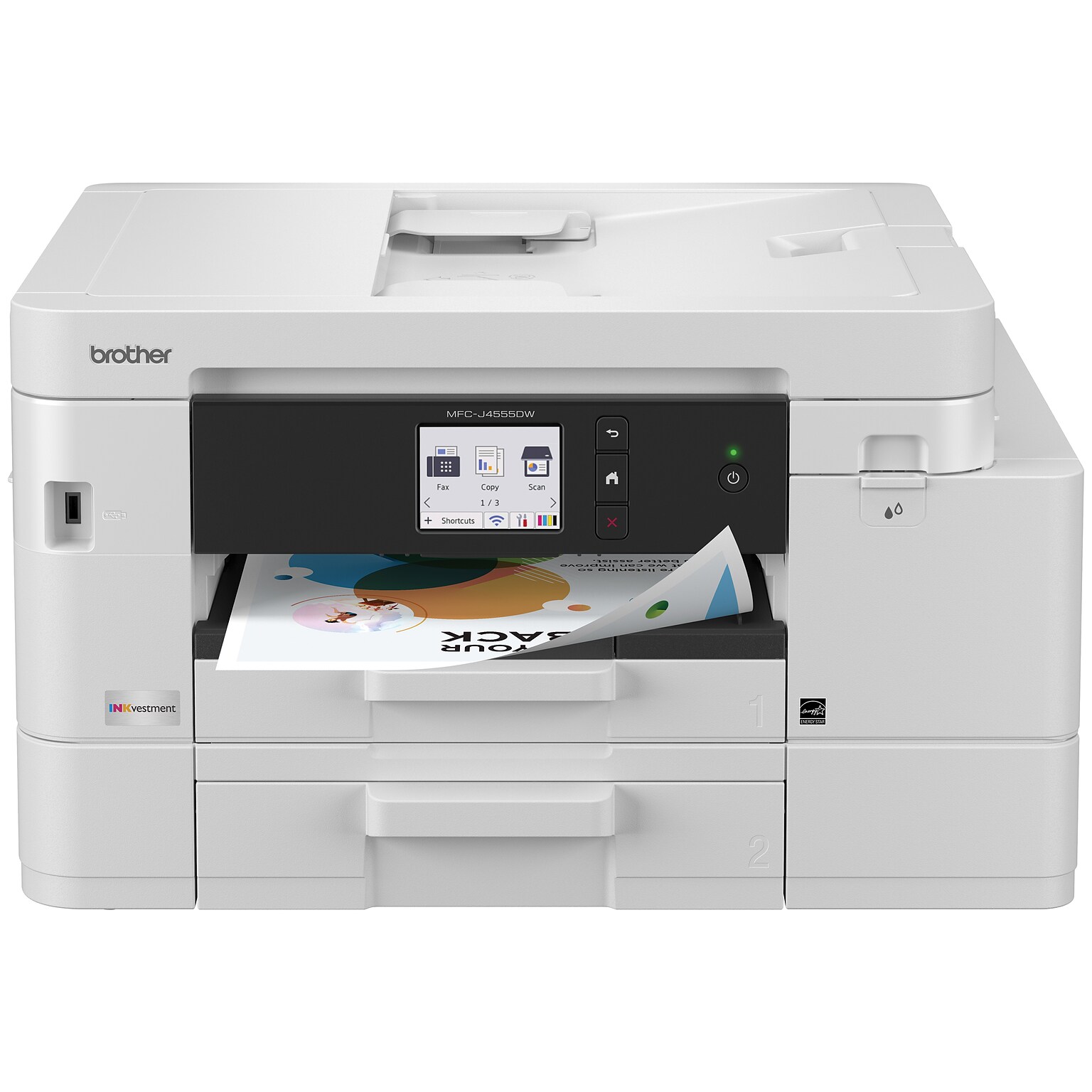 Brother INKvestment MFC-J4555DW Wireless Color All-In-One Inkjet Printer, Best for Home Office