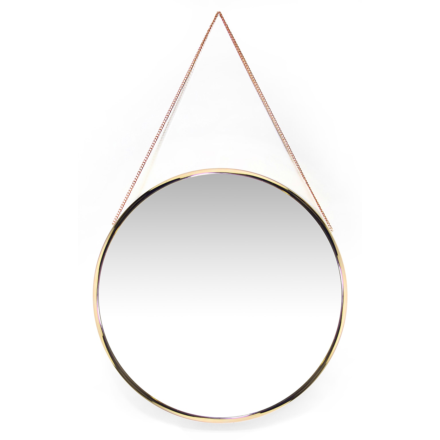 Infinity Instruments Franc Decorative Wall Mirror, Metal, 17.5Dia. (15462GD)
