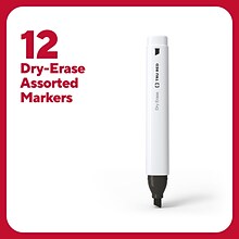 TRU RED™ Tank Dry Erase Markers, Chisel Tip, Assorted, 12/Pack (TR54567/TR61441)