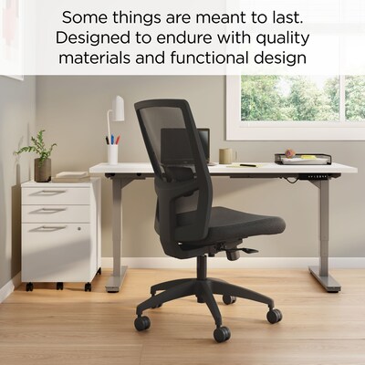 Workplace2.0™ 500 Series Armless Fabric Task Chair, Black, (52257)