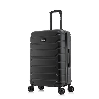 InUSA Trend 25.62 Hardside Suitcase, 4-Wheeled Spinner, Black (IUTRE00M-BLK)