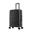 InUSA Trend Plastic 4-Wheel Spinner Luggage, Black (IUTRE00M-BLK)