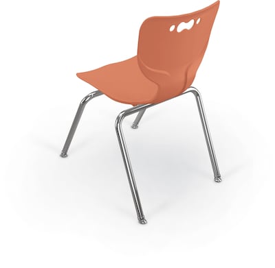 MooreCo 18 Hierarchy Student Chair with 4 Legs, Cayenne/Chrome Base (703673561365)