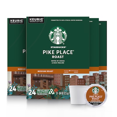 Starbucks Pike Place Coffee Keurig® K-Cup® Pods, Medium Roast, 96/Carton (SBK18994CT)