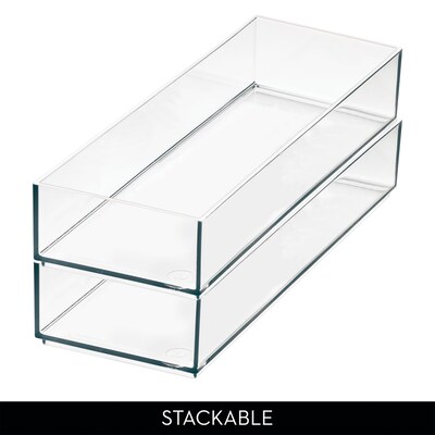 iDESIGN 3-Piece Plastic Drawer Organizer, Clear (29093M3)