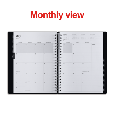 2026 Staples 8" x 11" Daily Appointment Book, Black (ST58453-26)