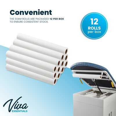 Viva Comfort 125 x 18 Exam Table Paper, Crepe, 12/Pack (ADIME916-C-18-MK)