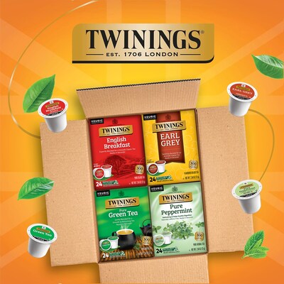 Twinings Variety Pack Assorted Teas, Keurig® K-Cup® Pods, 96/Carton (TNA54192)