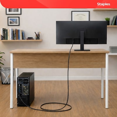 Staples TECH 12 ft. HDMI to HDMI Audio/Video Cable, Male to Male, Black (ST62465)