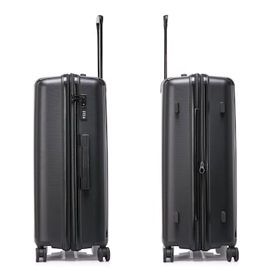 DUKAP Airley 29.92" Hardside Suitcase, 4-Wheeled Spinner, TSA Checkpoint Friendly, Black (DKAIR00L-BLK)