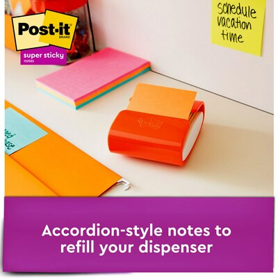 Post-it Pop-up Super Sticky Notes, 3 x 3, Energy Boost, 90 Sheets/Pad, 18 Pads/Pack (R330-18SSAUCP