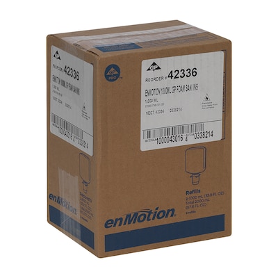 enMotion Moisturizing Foaming Hand Sanitizer Dispenser Refills by GP PRO, 1000 mL., 2/Carton (42336)
