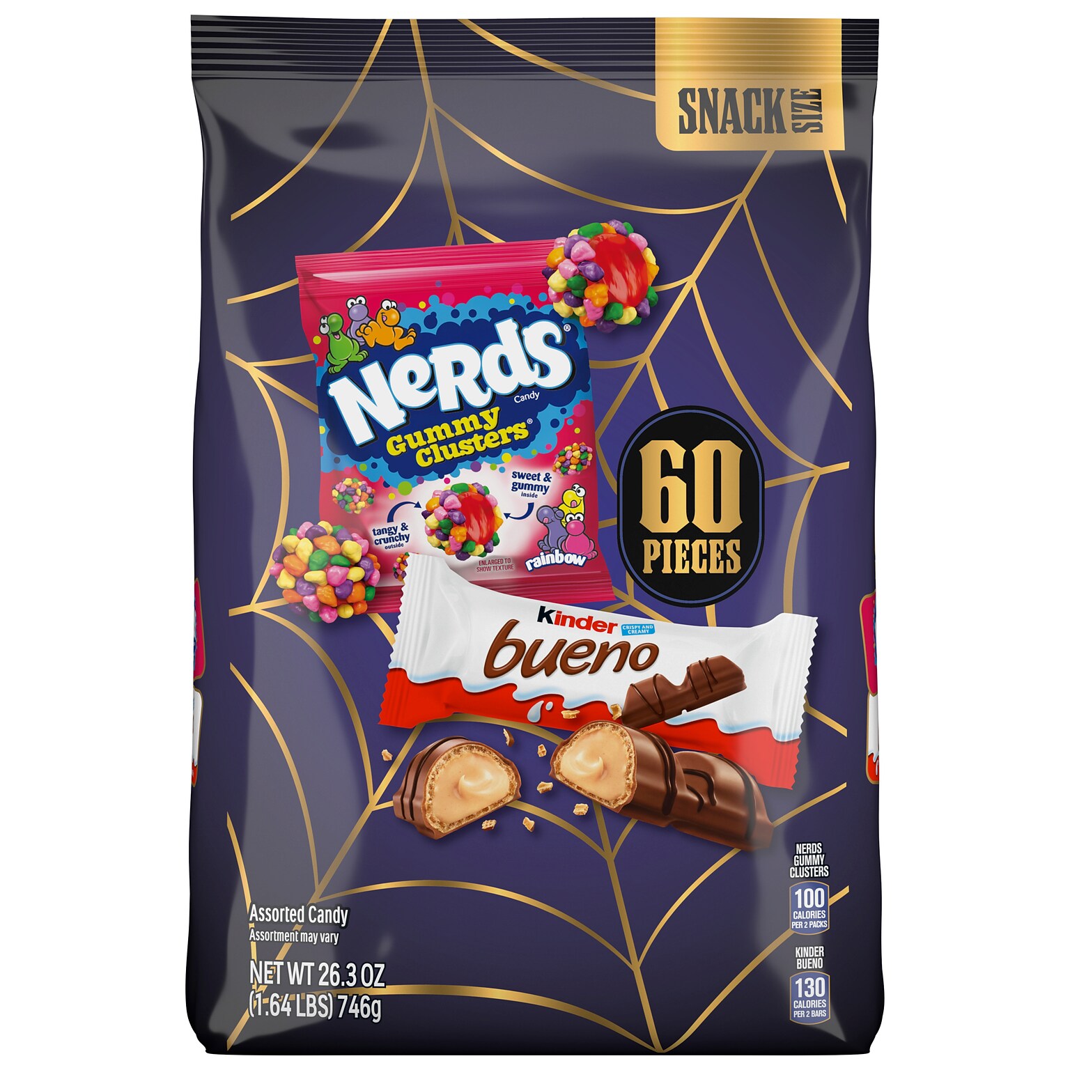 Nerds Kinder Halloween Candy Variety Pack, 26.3 oz., 60 Pieces (XUS72080)
