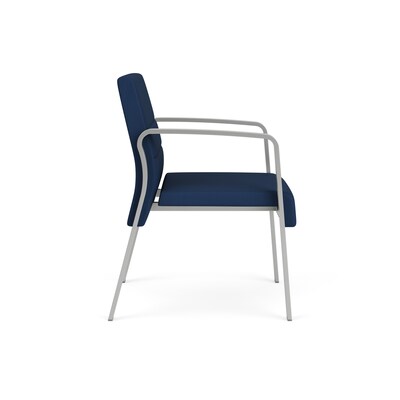 Lesro Waterfall Vinyl Guest Chair, Patriot Plus Imperial Blue/Silver (WF1101.SSV-01PPIB)