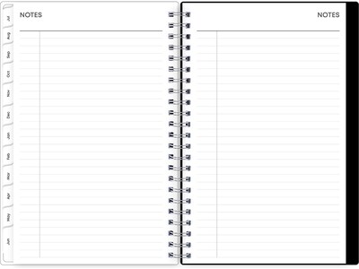 2024-2025 Blue Sky Analeis 5" x 8" Academic Weekly & Monthly Planner, Plastic Cover, White/Black (130608-A25)