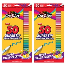 Cra-Z-Art® Washable Super Tip Markers, 50 Assorted Colors 12 Scented, 2 Packs (CZA01328WM14-2)