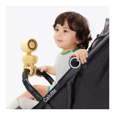 JisuLife Stroller Fan Life4-Quadpod, Yellow (FSL04EOYW)