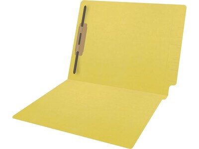 Medical Arts Press Reinforced End Tab File Folder, Straight Cut, Letter-Size, Yellow, 50/Box (S-01501-YLW)