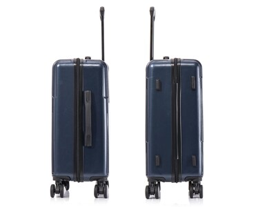 InUSA Drip 22.44" Hardside Carry-On Suitcase, 4-Wheeled Spinner, Blue (IUDRI00S-BLU)