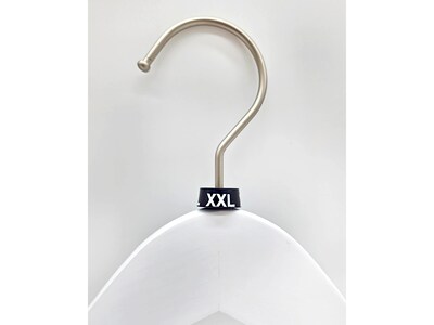 National Hanger Plastic Size Marker, XXL, Black/White, 25/Pack (SM25XXLBW)