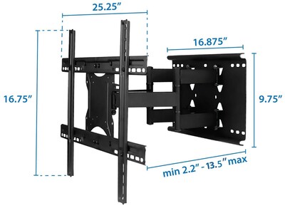 Mount-It! Articulating Wall TV Mount, 132 lbs. Max. (MI-385)