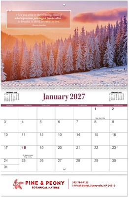 Custom Coronado Moments Inspir Wall Calendar Spiral