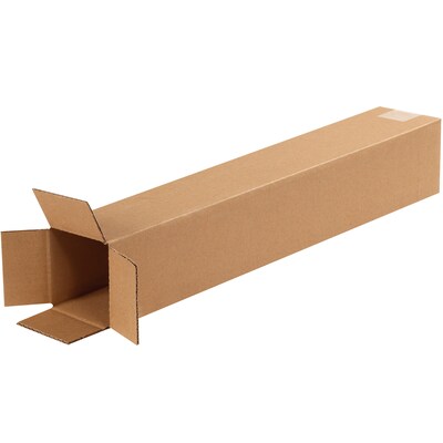 4 x 4 x 24 Shipping Boxes, 32 ECT, Brown, 25/Bundle (4424)