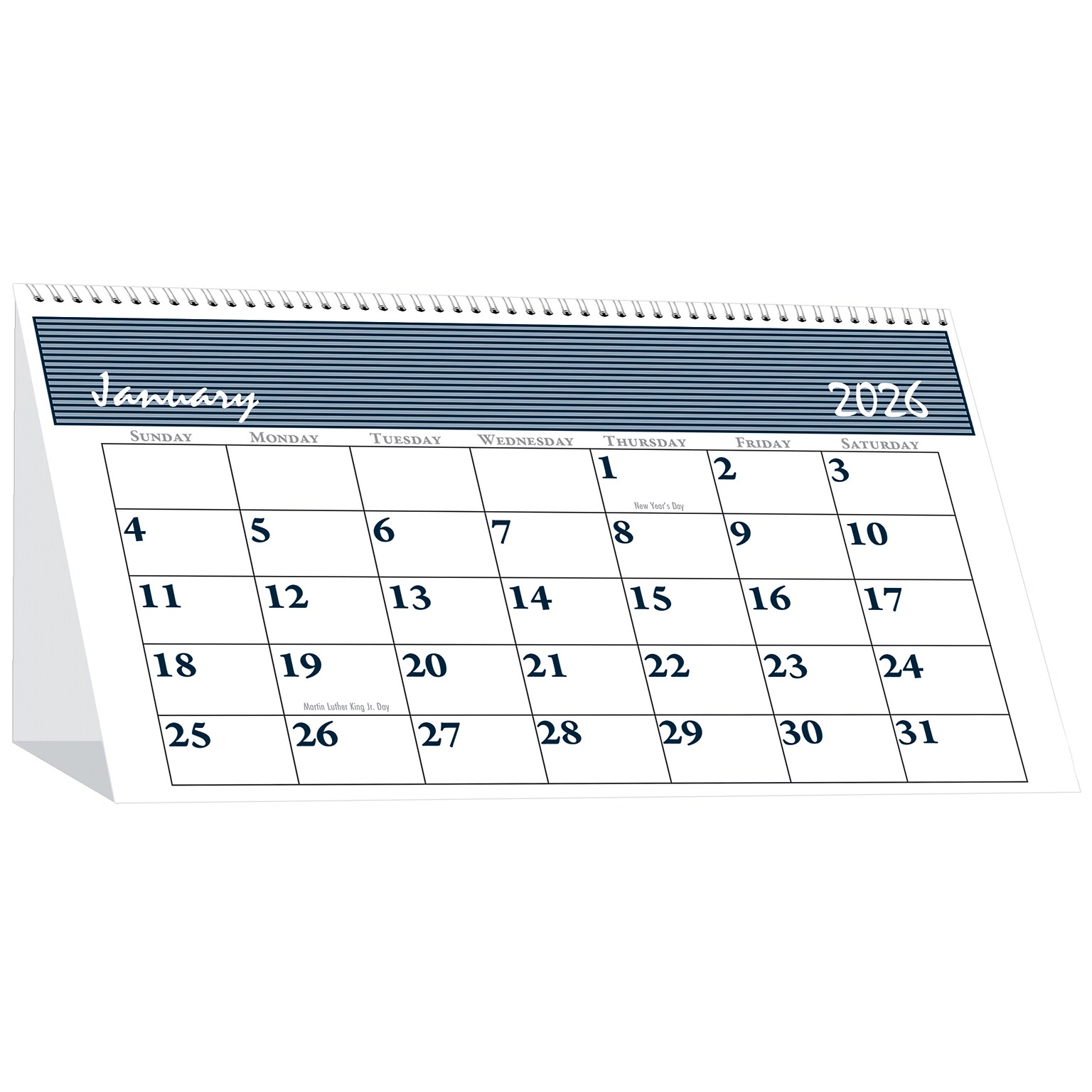 2026 House of Doolittle Bar Harbor 7 x 4.25 Monthly Desktop Tent Calendar, Blue (3679-26)