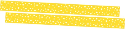 Barker Creek Double-Sided Border, 35" x 3", Dot to Dot Lemon, 24/Pack (4440)