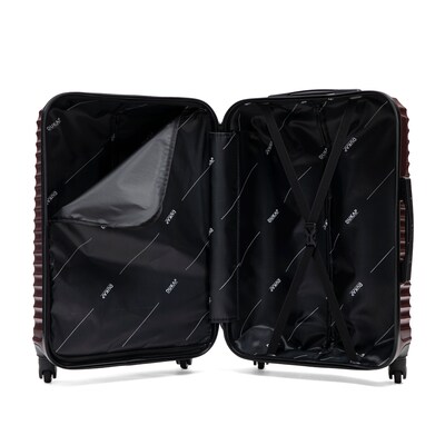 DUKAP Adly 4-Piece Hardside Spinner Luggage Set, TSA Checkpoint Friendly, Wine (DKADLSMLXL-WIN)
