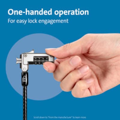 Kensington Slim Combination Ultra Cable Lock for Standard Slot (K60628WW)