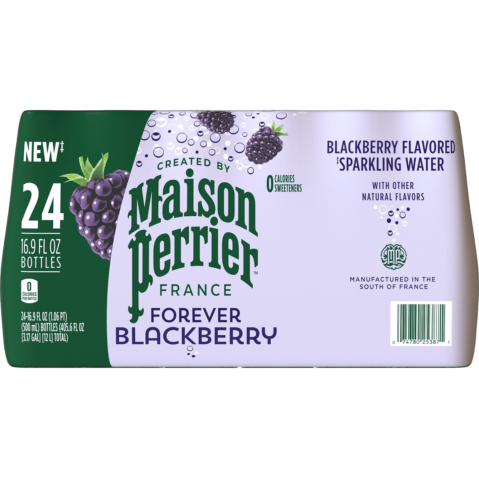 Maison Perrier Forever Blackberry Flavored Sparkling Water, 16.9 oz., 24 Bottles/Carton (12575302)