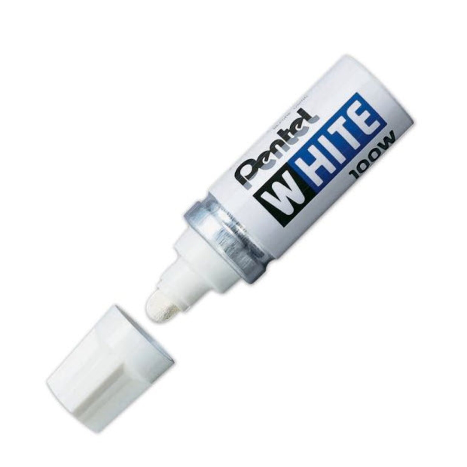 Pentel Felt Tip White Marker, Broad Point (P100W)