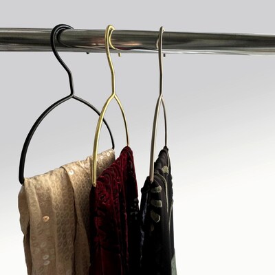 Nahanco Metal Clothes Hangers, Black, 100/Carton (AHLHMB)