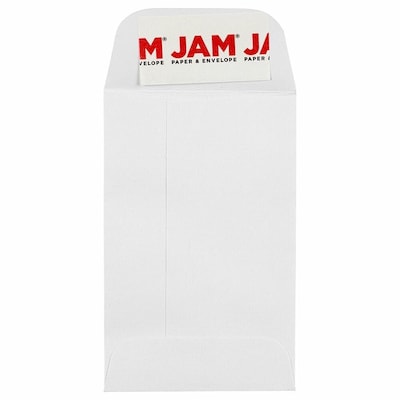 JAM PAPER Self Seal #1 Coin Business Envelopes, 2 1/4 x 3 1/2, White, 50/Pack (356838552I)