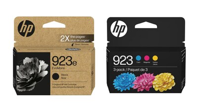 HP Original 923e EvoMore Black / 923 Tri-Color Ink Cartridges (2-Pack)