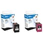 Quill Brand® Remanufactured Black High Yield/Tri-Color Std Yield Ink Cartridge Replacement for HP 62, 2/Pk