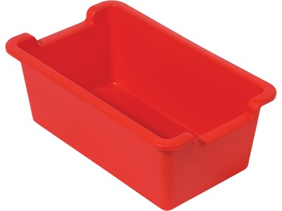 Deflect-O Polypropylene Storage Bin, 5.06 x 13.24 x 8.05, Red (39510RED)