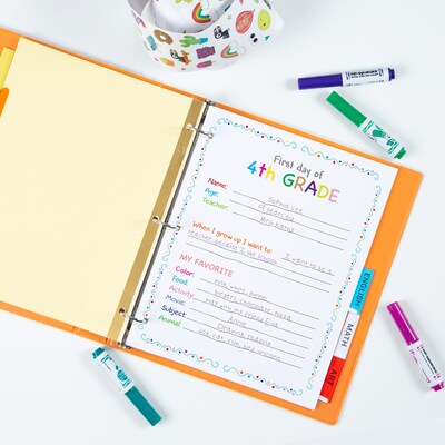 Avery Big Tab Insertable Paper Dividers, Assorted Color 5 Tab, Buff  (11109)