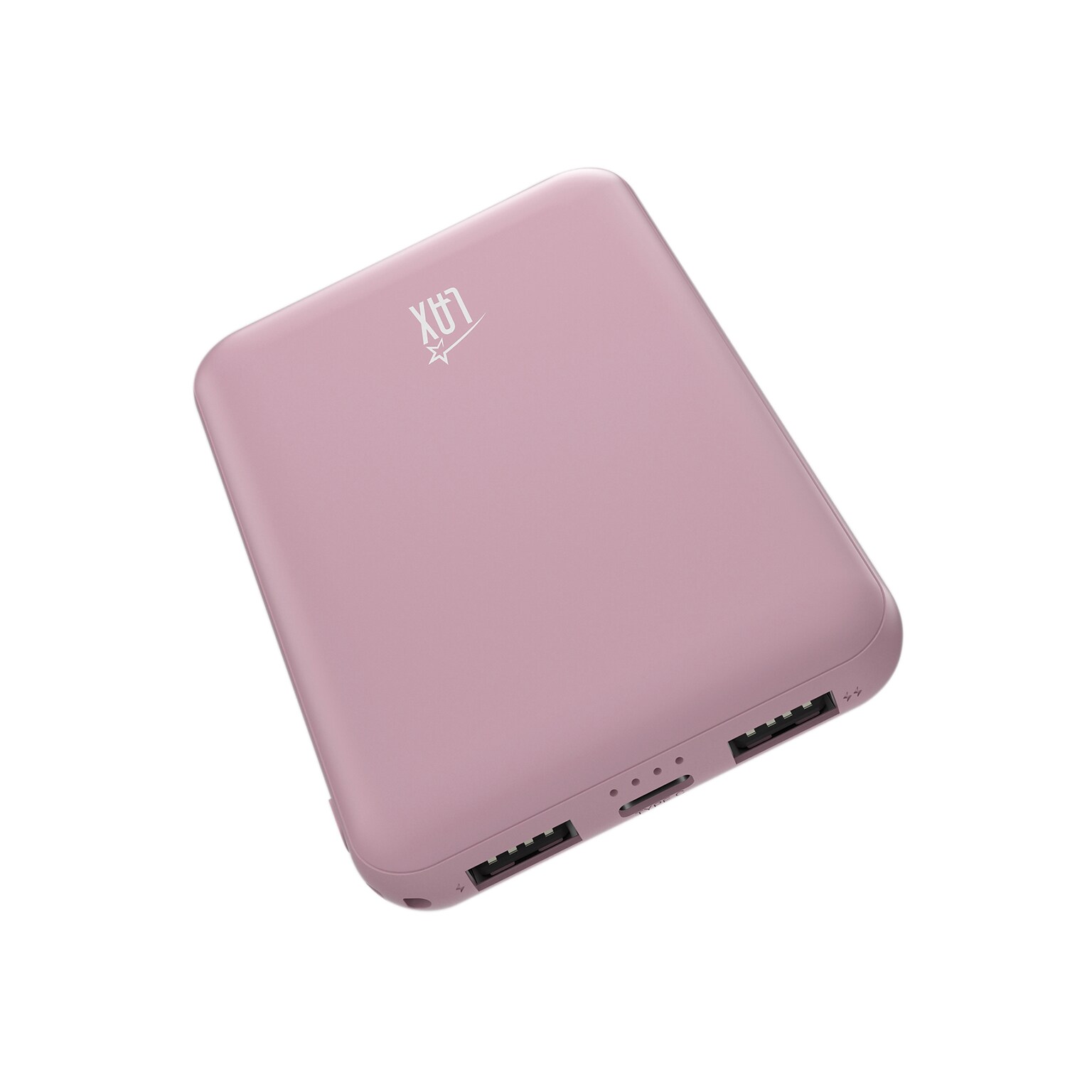LAX 6600mAh Power Bank with USB-C & USB, Pink (RC66PN)