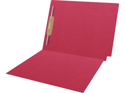 Medical Arts Press Kardex Match Reinforced End Tab File Folder, Straight Cut, Letter Size, Red, 50/Box (S-09483-RED)