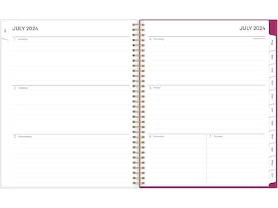2024-2025 Blue Sky Mahalo 8.5" x 11" Academic Weekly & Monthly Planner, Plastic Cover, Multicolor (100149-A25)