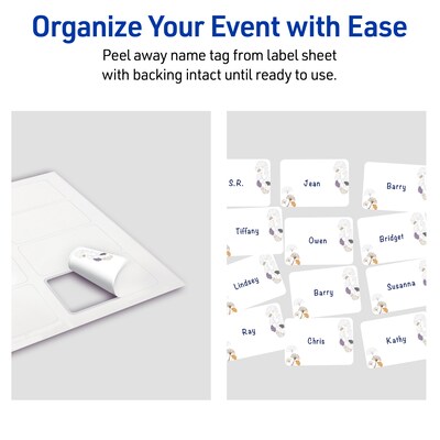 Avery Laser/Inkjet Rectangle Multipurpose Labels, 2-1/3" x 3-3/8", White, 80/Pack (S00-F4K)
