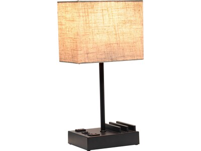 Simple Designs LED Multiuse Table Lamp, Black/Beige (LT1110-BGB)